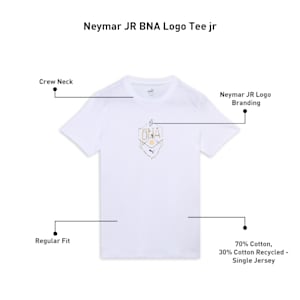 Neymar JR "BNA" Youth Football Logo Tee, PUMA White-Sand Dune, extralarge-IND
